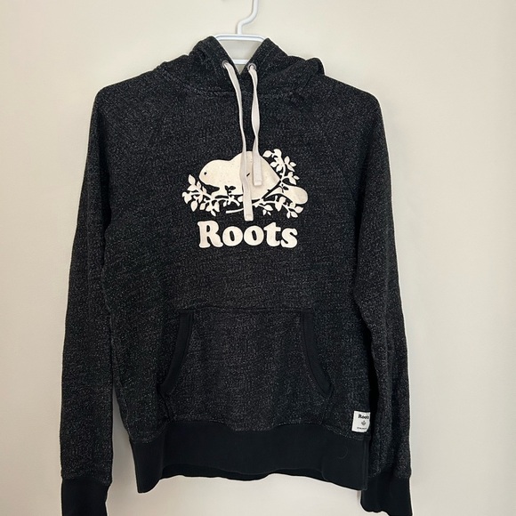 Roots Tops - Roots Black Hoodie with White Logo